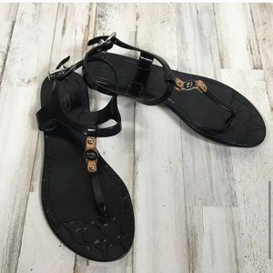 COACH Piccadilly Black Thong Sandals | size 6